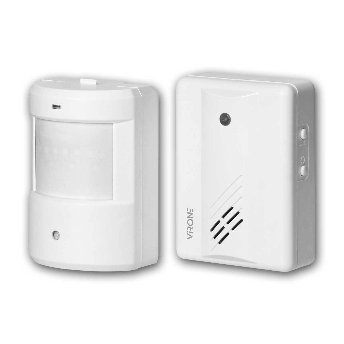 Virone - Funk-Durchgangsmelder 32 Töne, PIR-Sensor, 70-80dB-0