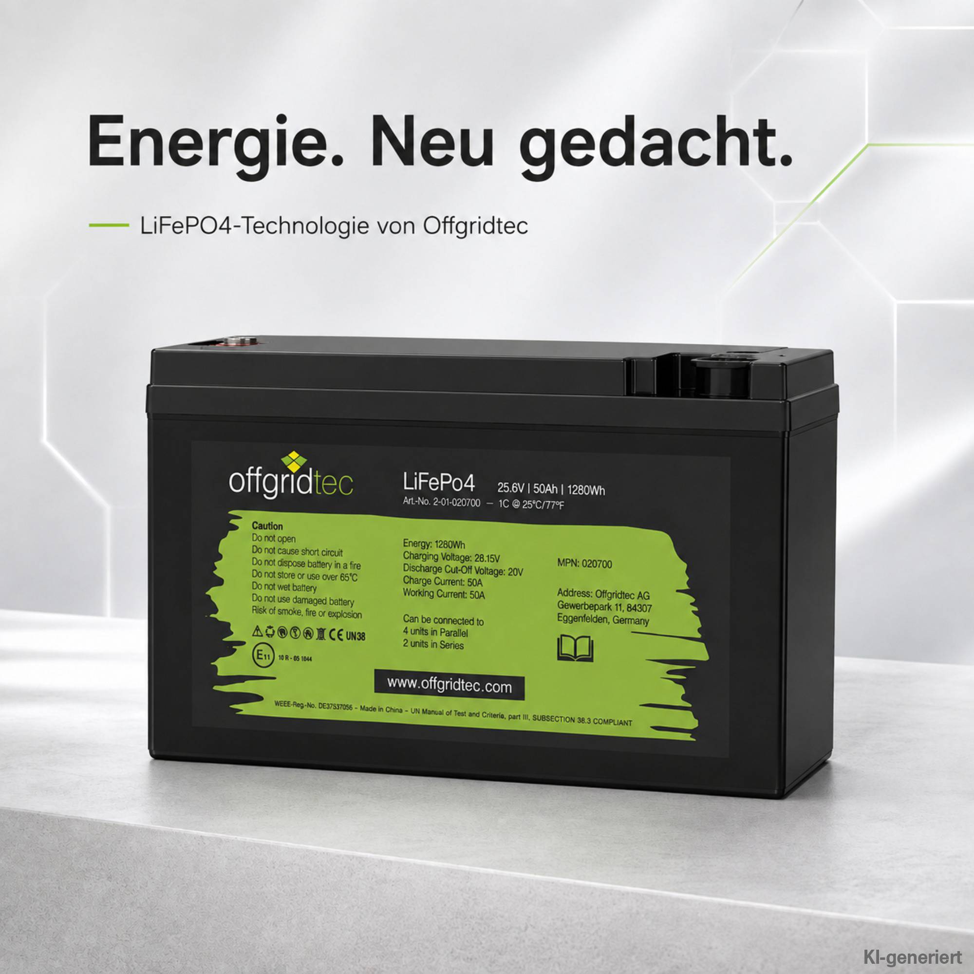 Offgridtec LiFePO4 Akku 25,6/50 24V 50Ah BMS integriert 1280Wh-3