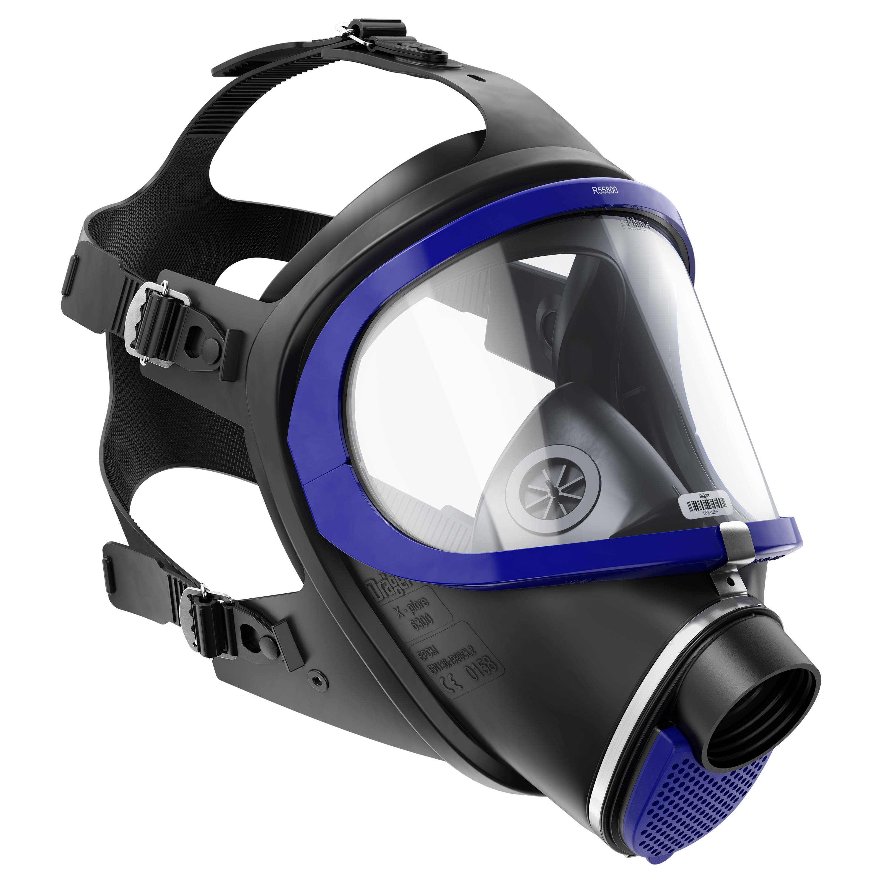 Dräger Atemschutzmaske Vollmaske X-plore 6300 ohne Filter mit RD40 Gasmaske Anschluss-0
