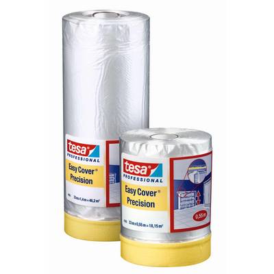tesa Easy Cover 4365 Präzision 2-in-1: Präzisionskrepp PLUS, 33 m x 550 mm, gelb-0