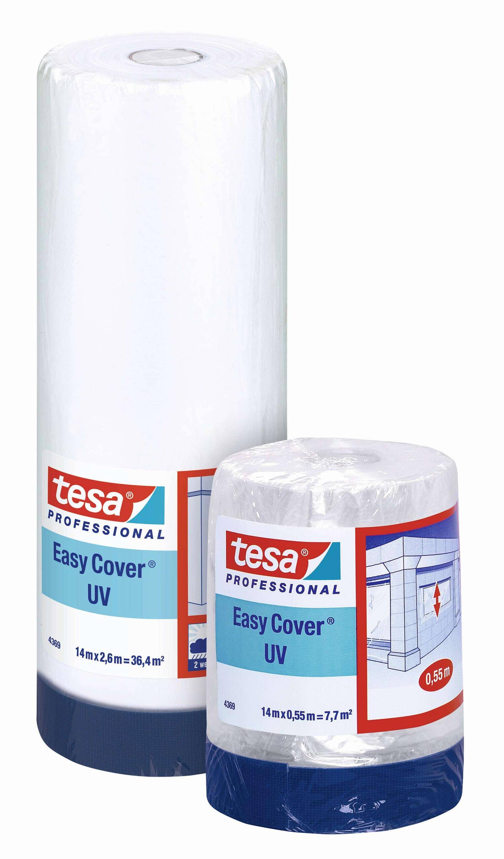 tesa Easy Cover 4369 UV 2-in-1 für den Außenbereich , 14 m x 1100 mm, blau-0