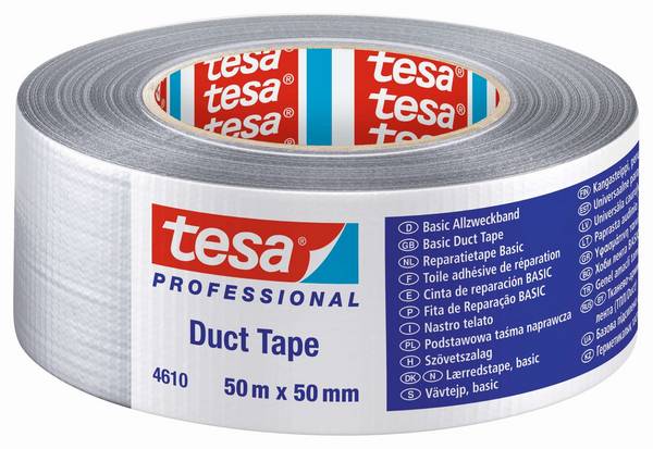 tesa 4610 Basic duct tape, 50 m x 50 mm, silber-grau