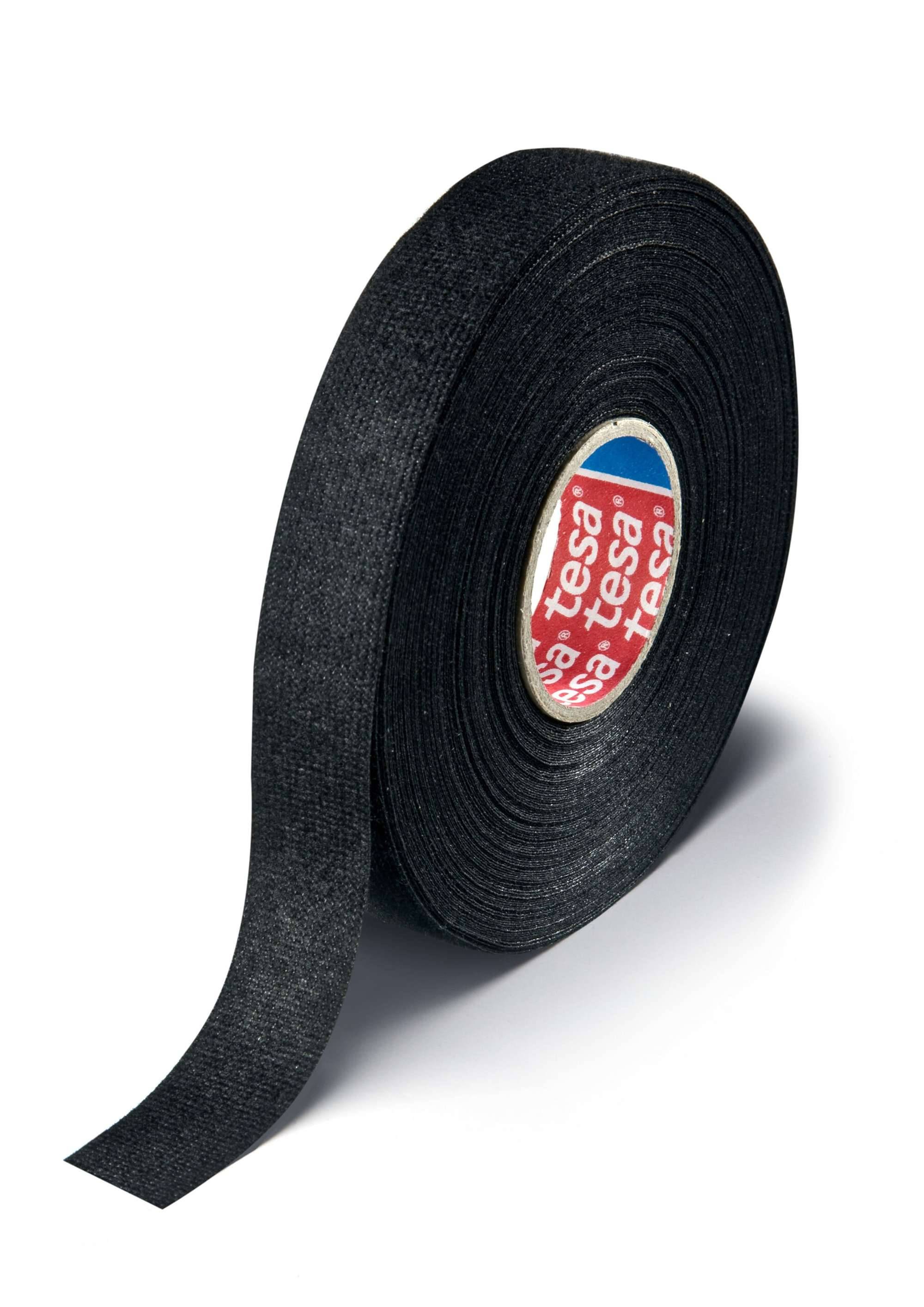 tesa 51618 PET-Vliesklebeband, 25 m x 9 mm, schwarz-0