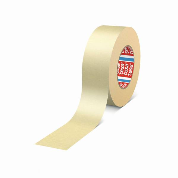 tesakrepp 4324 Geschmeidiges, flachgekrepptes Papierabdeckband, 50 m x 100 mm, braun