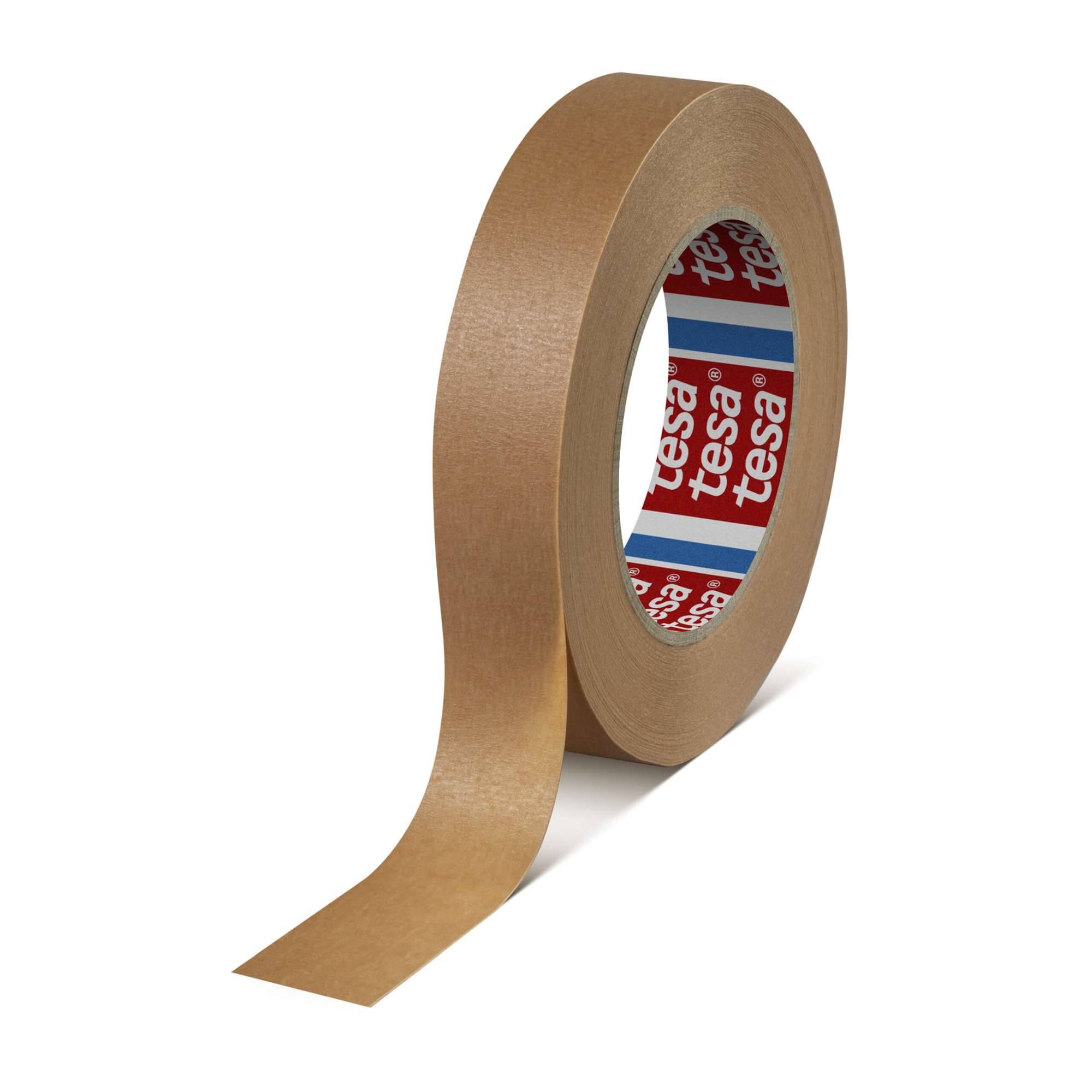 tesakrepp 4318 Hochwertiges Papierabdeckband, bis 160 °C, 50 m x 100 mm, braun-0