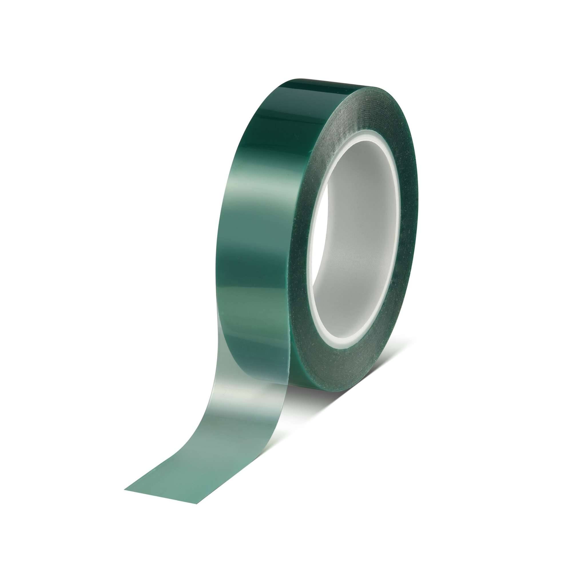 tesa 50620 PET-Abdeckband 200 °C mit Silikonklebstoff, 66 m x 25 mm, grün-transluzent-0