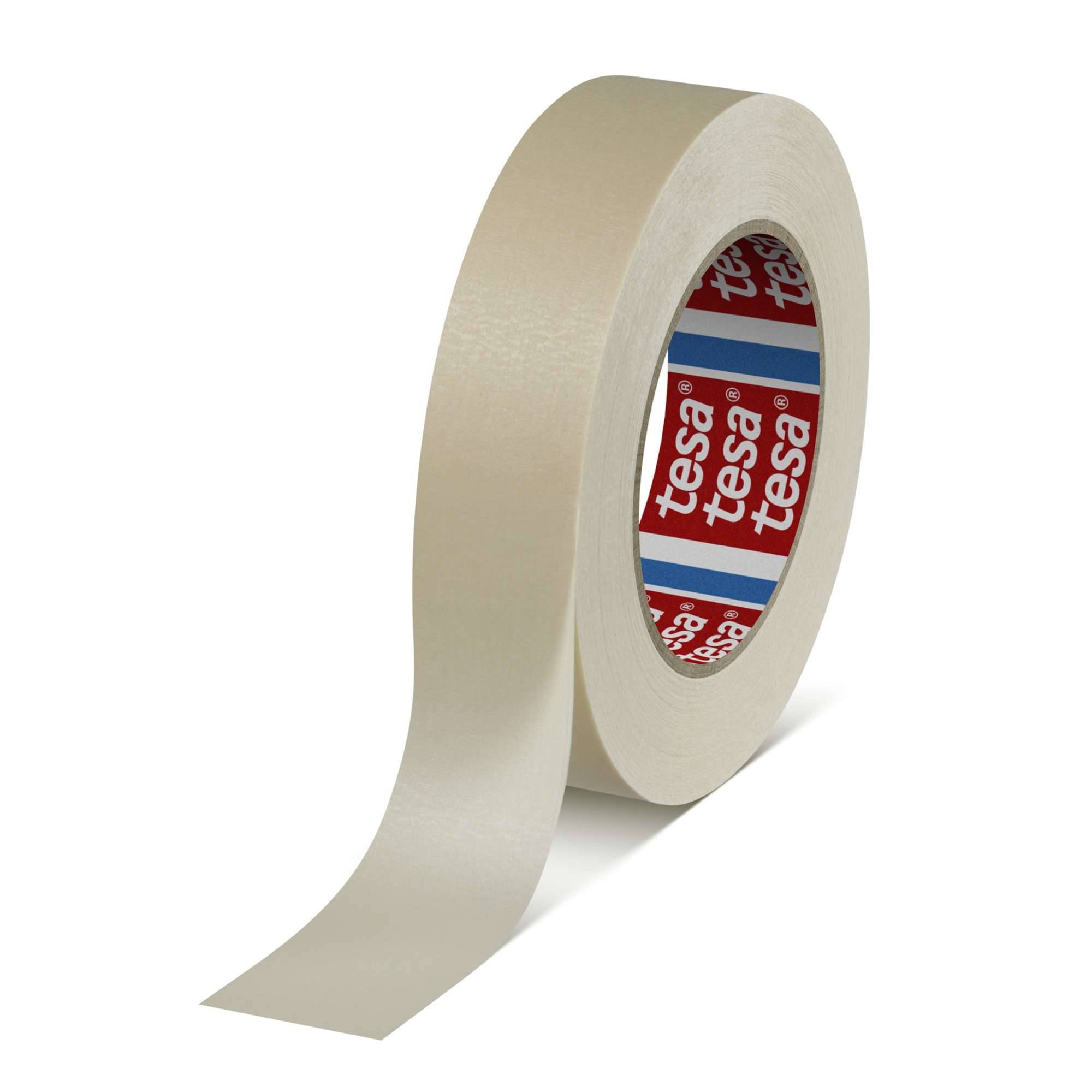 tesakrepp 4330 Hochleistungsstarkes Papierabdeckband bis 140°C, 50 m x 25 mm, braun-0