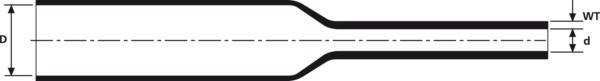 HellermannTyton Schrumpfschlauch LVR-1-PVC-BK 25,4 mm, 12,7 1 Zoll, 100 m