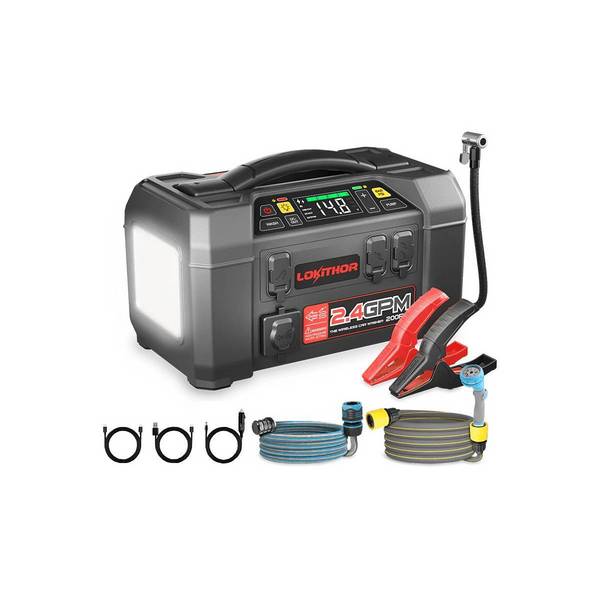 Lokithor AW401 Jump Starter / Booster 2500A + Powerbank 20000mAh Kompressor Blitzlicht Power Wash
