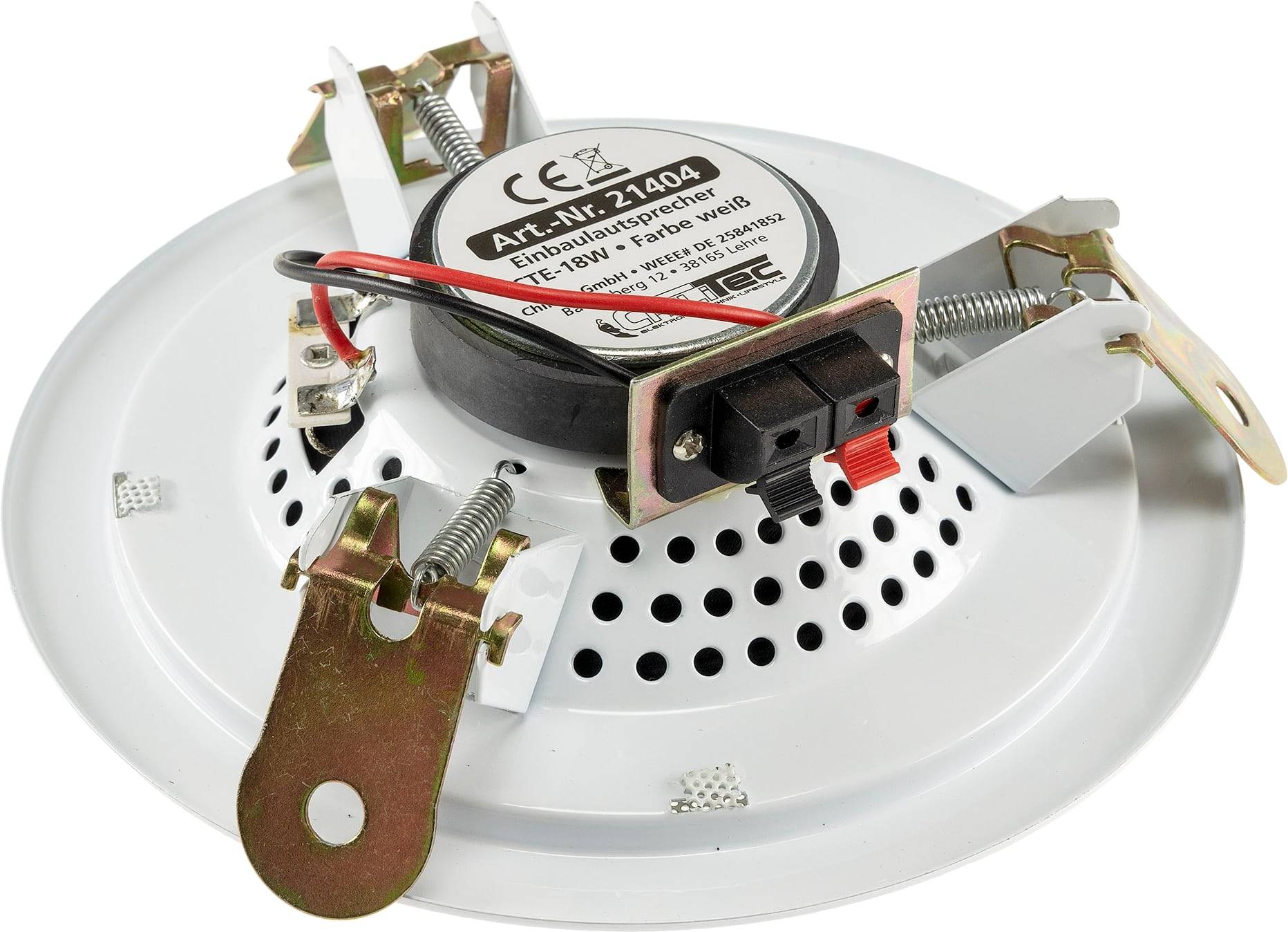 CHILITEC Einbaulautsprecher CTE-18w, 80 W, Einbau Ø 155 mm, weiß-2