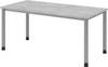 bümö Schreibtisch Serie-H Gestell: Silber - Größe: 160 x 80 cm, Dekor: Beton