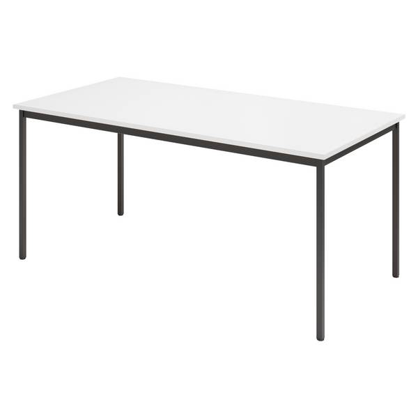 bümö Kantinentisch Serie-V - Größe:  160x80 cm, Optik: Weiß/Schwarz
