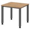 bümö Schreibtisch Serie-Q - Dekor: Asteiche, Größe: 80 x 80 cm, Gestell: Graphit