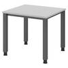 bümö Schreibtisch Serie-Q - Größe: 80 x 80 cm, Gestell: Graphit, Dekor: Grau