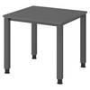 bümö Schreibtisch Serie-Q - Größe: 80 x 80 cm, Dekor: Graphit, Gestell: Graphit