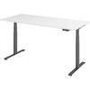 bümö Schreibtisch elektrisch Lite - Dekor: Weiß, Gestell: Graphit, Größe: 180 x 80 cm
