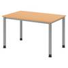 bümö Schreibtisch Serie-H - Gestell: Silber, Dekor: Buche, Größe: 120 x 80 cm