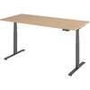 bümö Schreibtisch elektrisch Lite - Gestell: Graphit, Größe: 180 x 80 cm, Dekor: Eiche