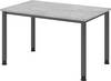 bümö Schreibtisch Serie-H Gestell: Graphit - Größe: 120 x 80 cm, Dekor: Beton