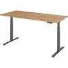 bümö Schreibtisch elektrisch Lite - Dekor: Asteiche, Gestell: Graphit, Größe: 180 x 80 cm