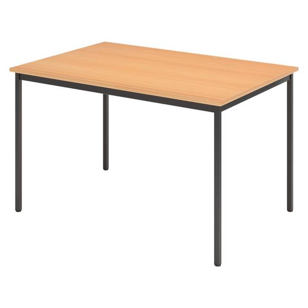 bümö Kantinentisch Serie-V - Optik: Buche/Schwarz, Größe:  120x80 cm