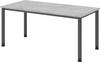 bümö Schreibtisch Serie-H Gestell: Graphit - Größe: 160 x 80 cm, Dekor: Beton