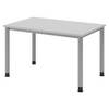 bümö Schreibtisch Serie-H - Gestell: Silber, Größe: 120 x 80 cm, Dekor: Grau