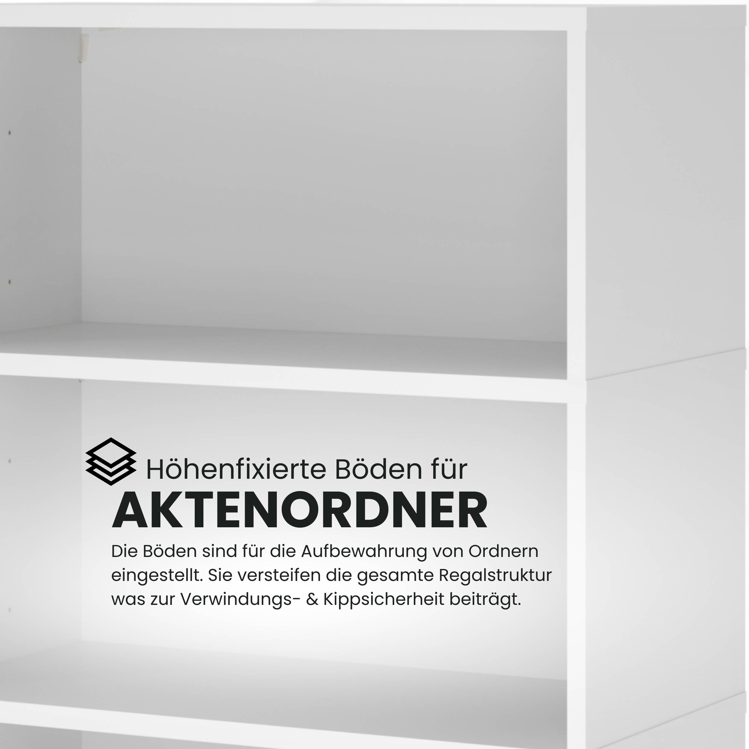 bümö flexi Aktenregal - 4 Ordnerhöhen - Dekor: Graphit-1