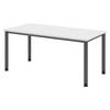 bümö Schreibtisch Serie-H - Dekor: Weiß, Größe: 160 x 80 cm, Gestell: Graphit