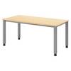 bümö Schreibtisch Serie-Q - Dekor: Ahorn, Gestell: Silber, Größe: 160 x 80 cm