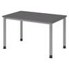bümö Schreibtisch Serie-H - Gestell: Silber, Größe: 120 x 80 cm, Dekor: Graphit