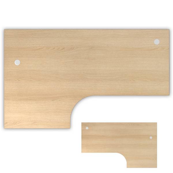 bümö DIY Schreibtischplatte - Größe: Eckschreibtisch 200 x 120 cm, Dekor: Eiche