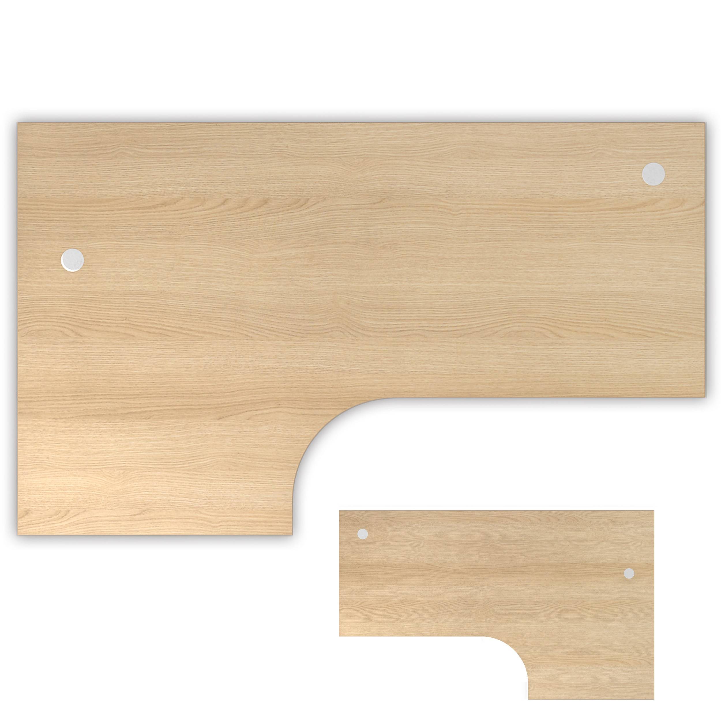 bümö DIY Schreibtischplatte - Größe: Eckschreibtisch 200 x 120 cm, Dekor: Eiche-0