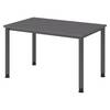 bümö Schreibtisch Serie-H - Größe: 120 x 80 cm, Dekor: Graphit, Gestell: Graphit