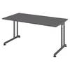 bümö Schreibtisch Serie-Z - Größe: 160 x 80 cm, Dekor: Graphit, Gestell: Graphit