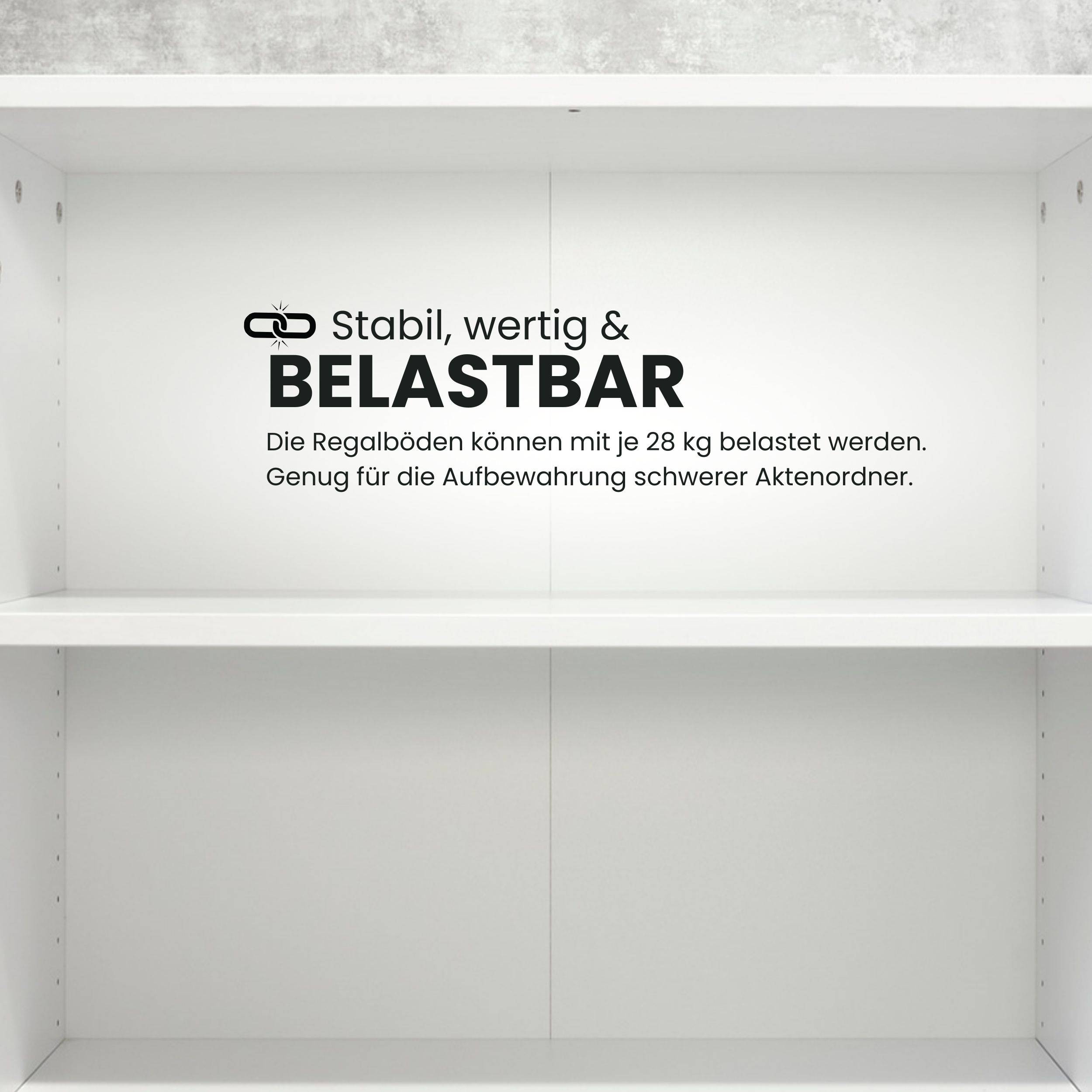 bümö flexi Aktenregal - 4 Ordnerhöhen - Dekor: Graphit-2