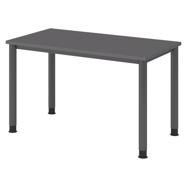 bümö Schreibtisch Serie-H (Mini) - Größe:  120 x 67,2 cm, Dekor: Graphit, Gestell: Graphit
