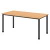 bümö Schreibtisch Serie-H - Dekor: Buche, Größe: 160 x 80 cm, Gestell: Graphit