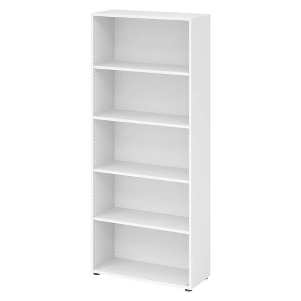 bümö basic Aktenregal - 5 Ordnerhöhen - Dekor: Weiß