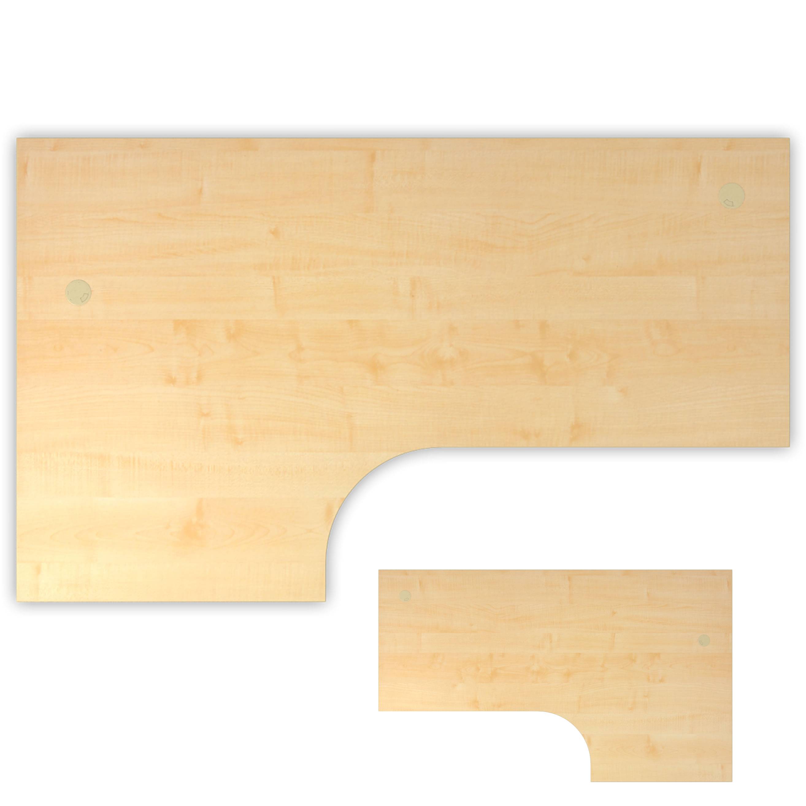 bümö DIY Schreibtischplatte - Dekor: Ahorn, Größe: Eckschreibtisch 200 x 120 cm-0