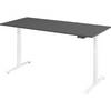 bümö Schreibtisch elektrisch Lite - Dekor: Graphit, Größe: 180 x 80 cm, Gestell: Weiß