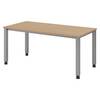 bümö Schreibtisch Serie-Q - Gestell: Silber, Größe: 160 x 80 cm, Dekor: Eiche