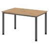 bümö Schreibtisch Serie-H - Dekor: Asteiche, Größe: 120 x 80 cm, Gestell: Graphit