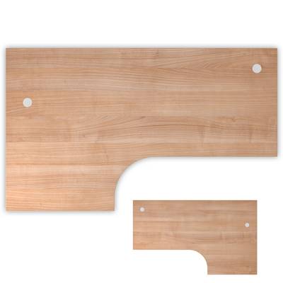 bümö DIY Schreibtischplatte - Dekor: Nussbaum, Größe: Eckschreibtisch 200 x 120 cm-0