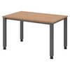bümö Schreibtisch Serie-Q - Größe: 120 x 80 cm, Gestell: Graphit, Dekor: Nussbaum