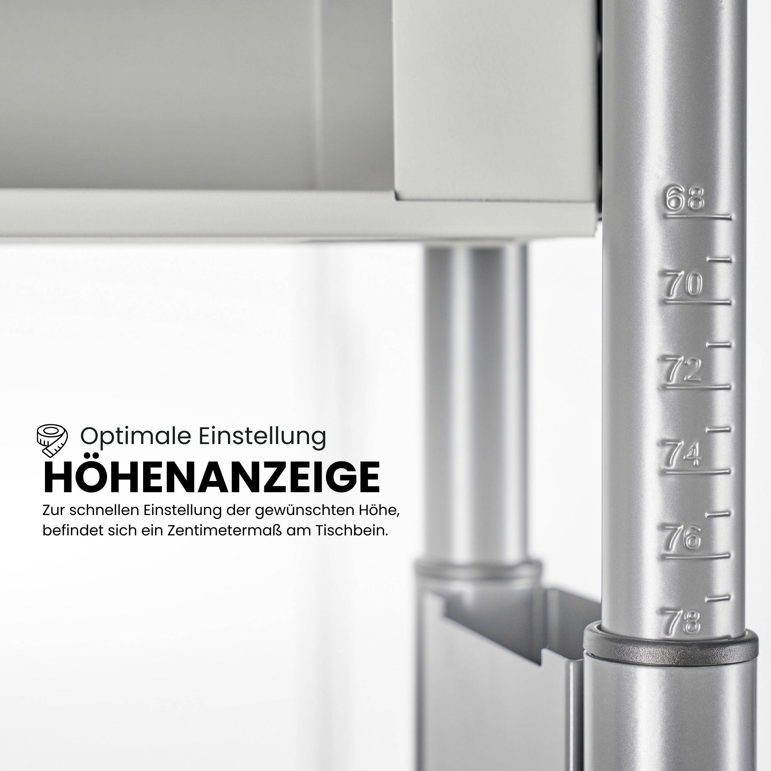 bümö Schreibtisch Serie-Z - Dekor: Graphit, Gestell: Graphit, Größe: 140 x 80 cm-2