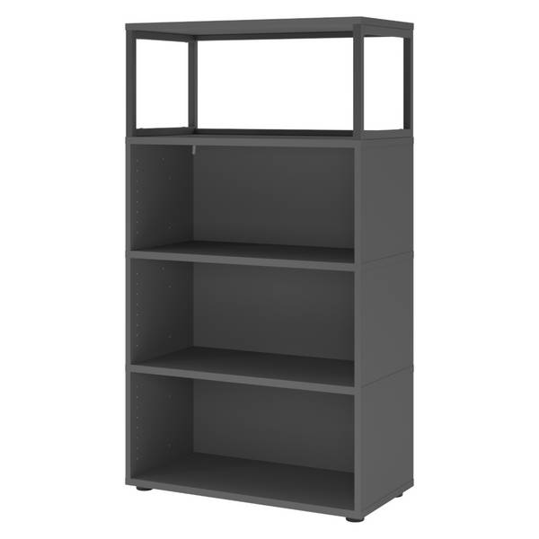bümö flexi Aktenregal offen - 4 Ordnerhöhen - Dekor: Graphit