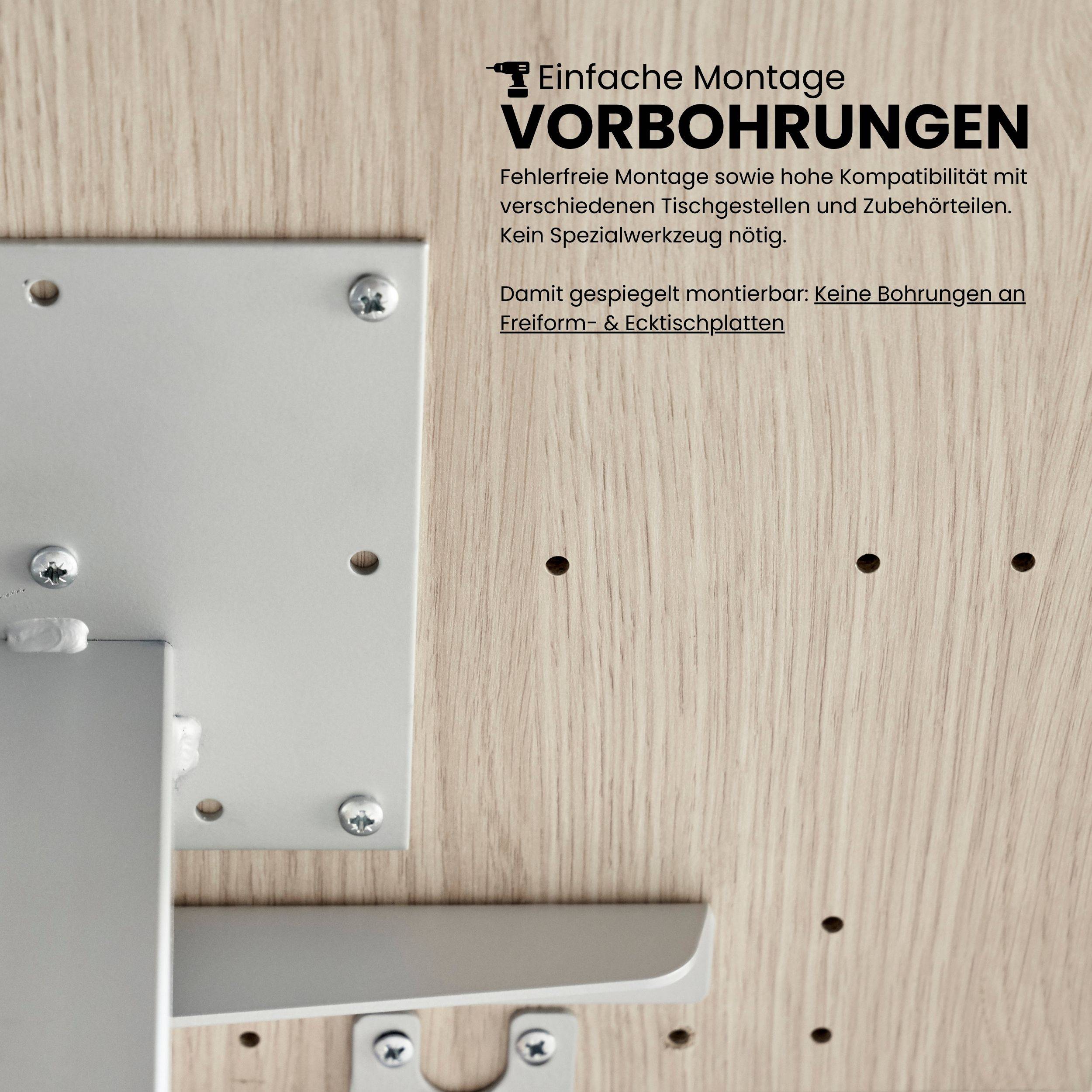 bümö DIY Schreibtischplatte - Größe: 120 x 80 cm, Dekor: Graphit-3