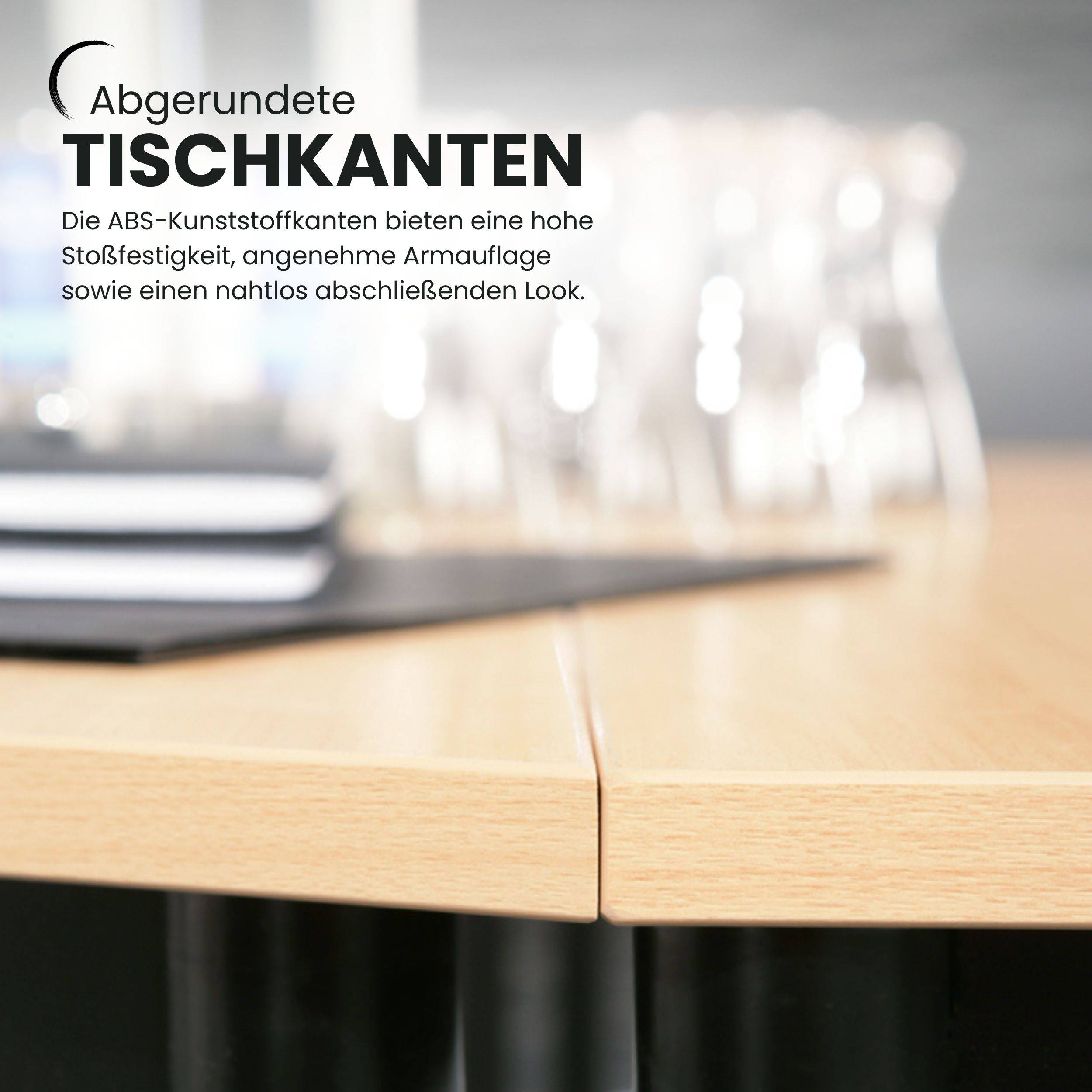 bümö Kantinentisch Serie-V - Größe: 120x80 cm, Optik: Grau/Grau-1