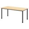 bümö Schreibtisch Serie-H - Dekor: Ahorn, Größe: 160 x 80 cm, Gestell: Graphit
